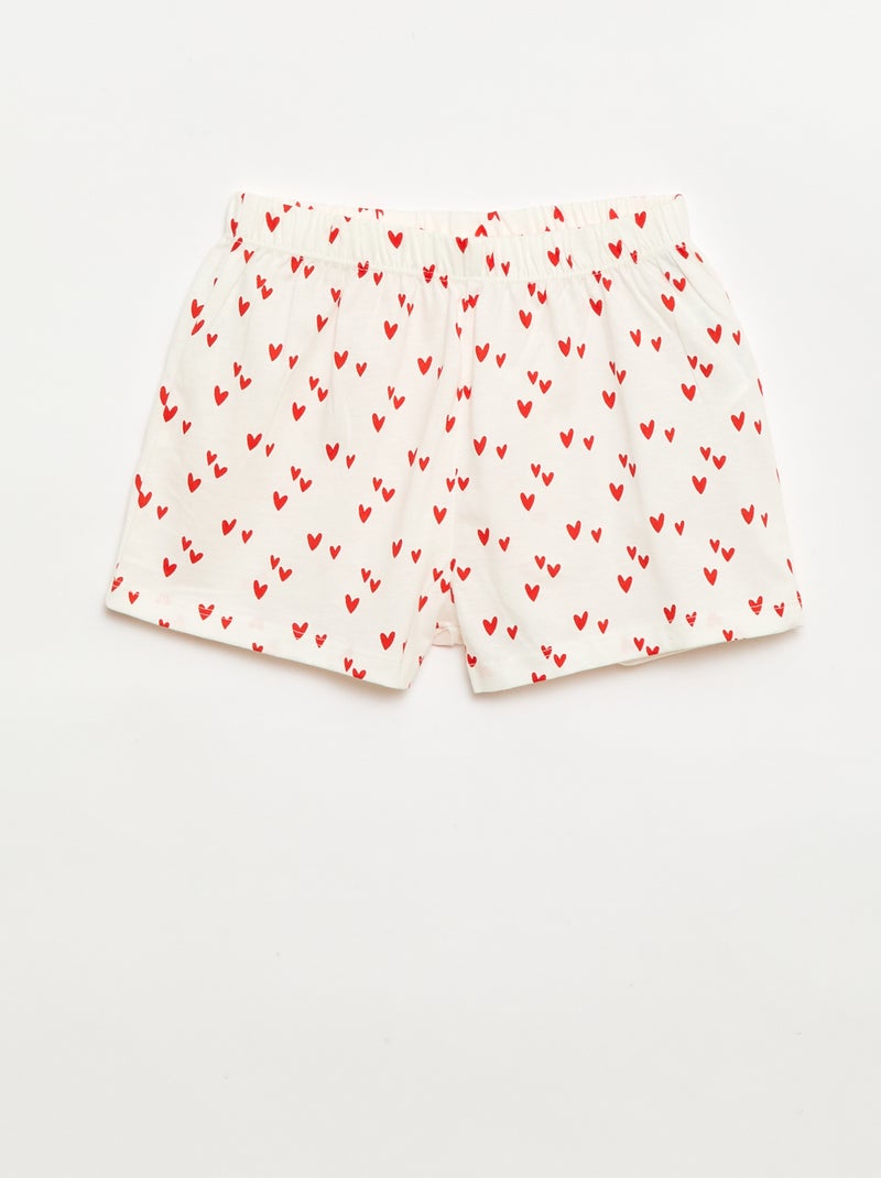 2-delige 'Disney' pyjama: short en T-shirt Wit - Kiabi