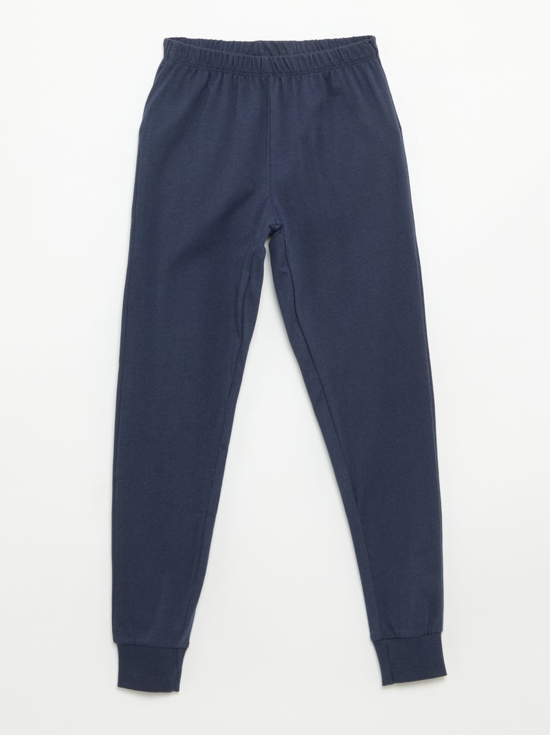2-delige 'Disney' pyjamaset: T-shirt met lange mouwen en lange broek Blauw - Kiabi