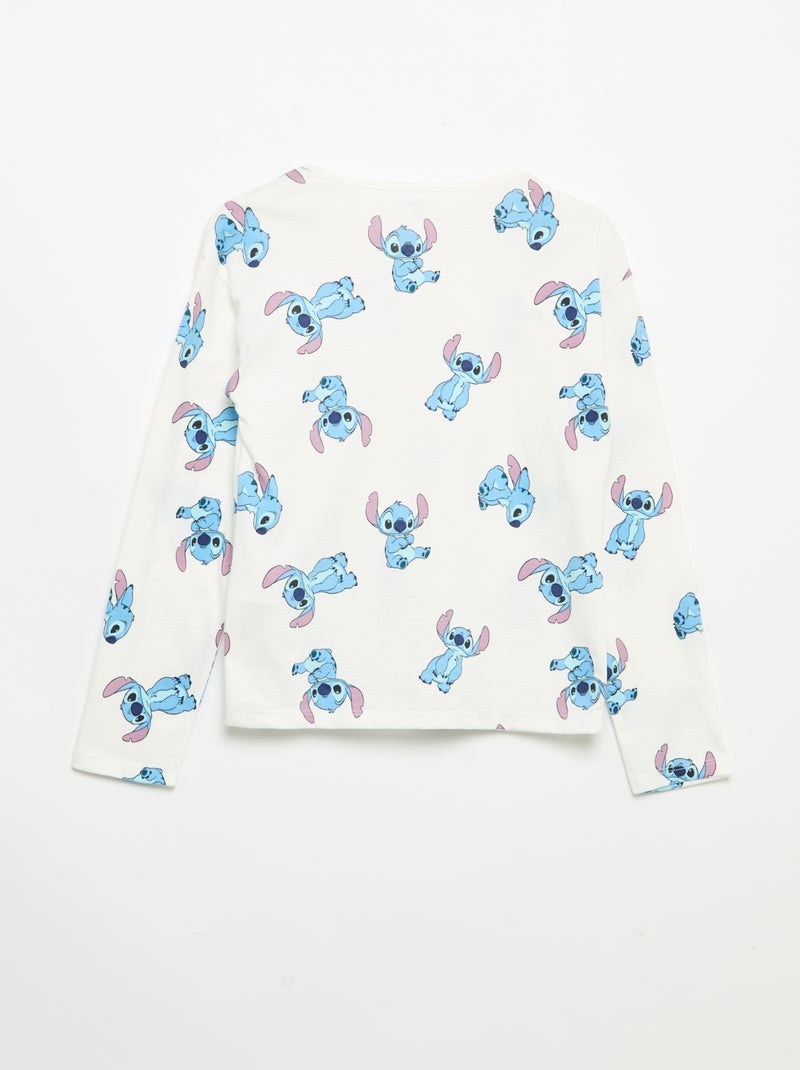 2-delige 'Disney' pyjamaset: T-shirt met lange mouwen en lange broek Wit - Kiabi