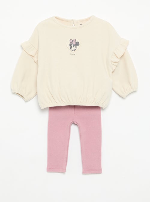 2-delige 'Disney'-set - Sweatshirt met volantjes + legging - Kiabi