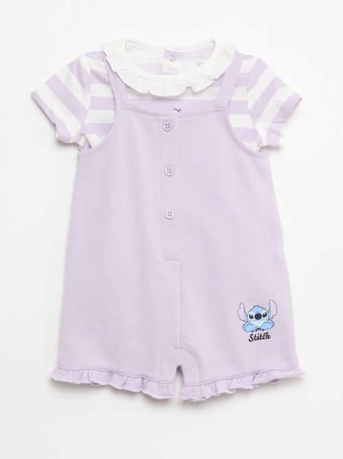 2-delige Disney-set - T-shirt + korte jumpsuit - Kiabi