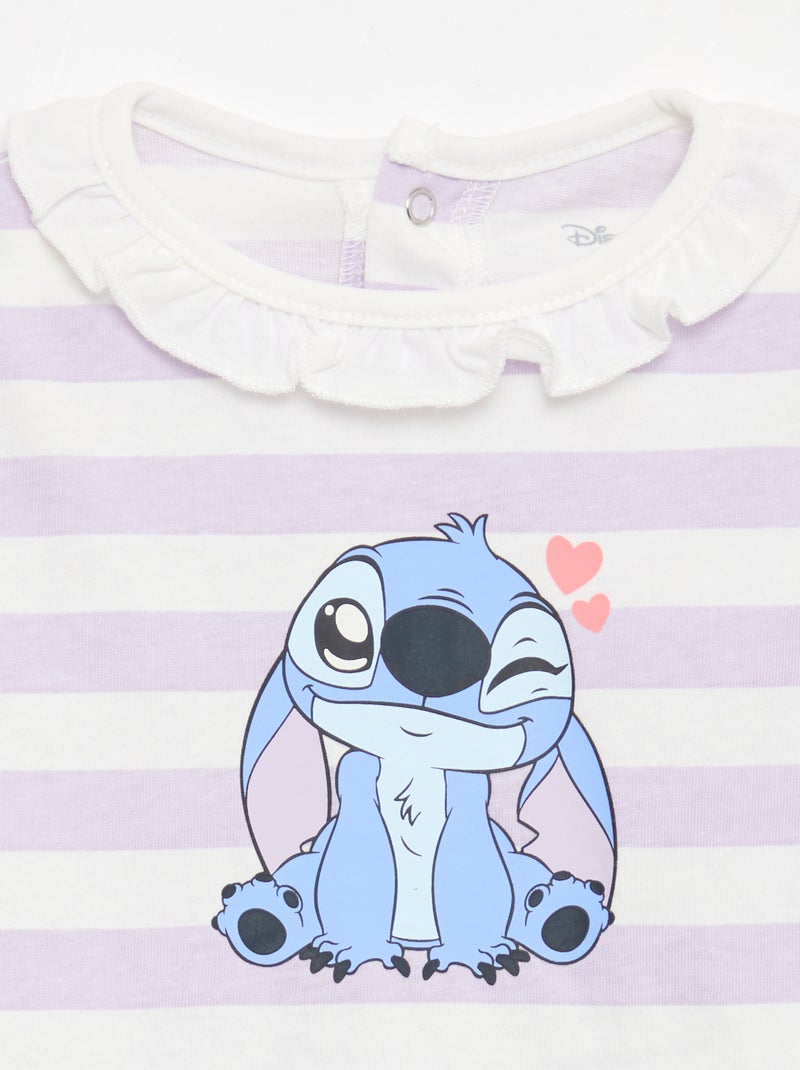 2-delige Disney-set - T-shirt + korte jumpsuit Paars - Kiabi