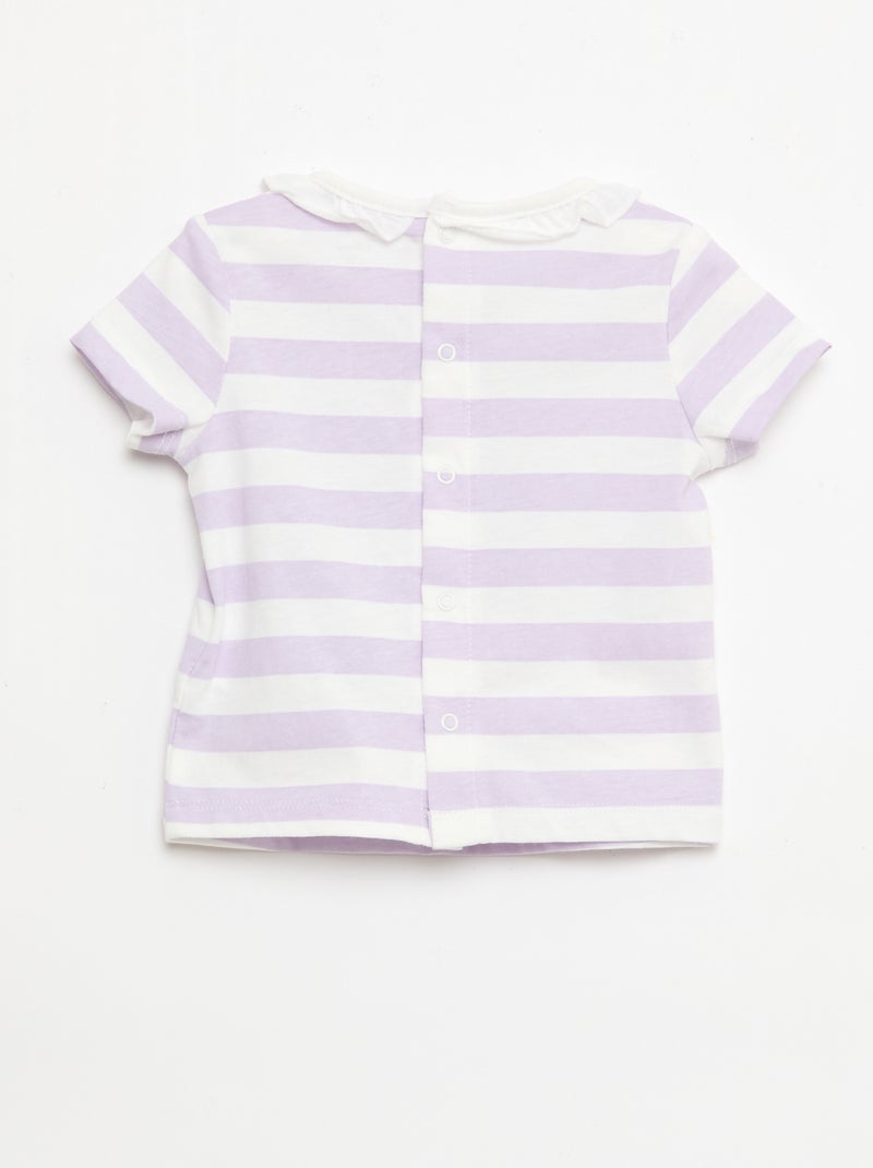 2-delige Disney-set - T-shirt + korte jumpsuit Paars - Kiabi