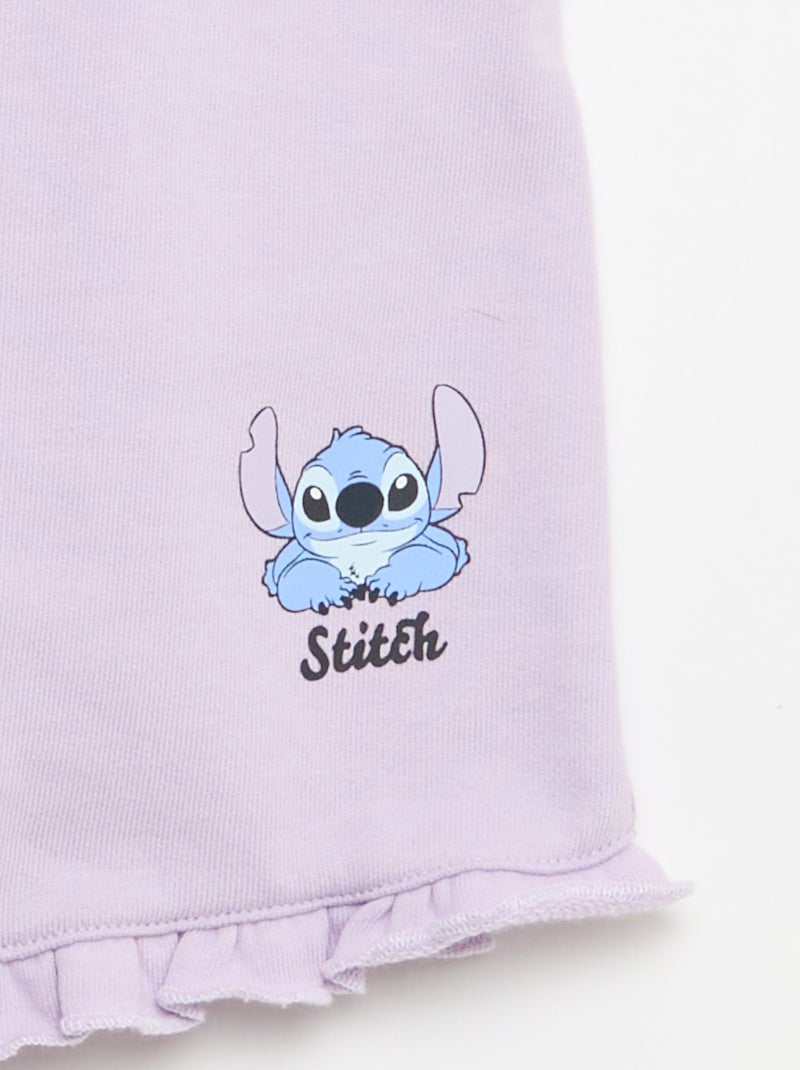 2-delige Disney-set - T-shirt + korte jumpsuit Paars - Kiabi