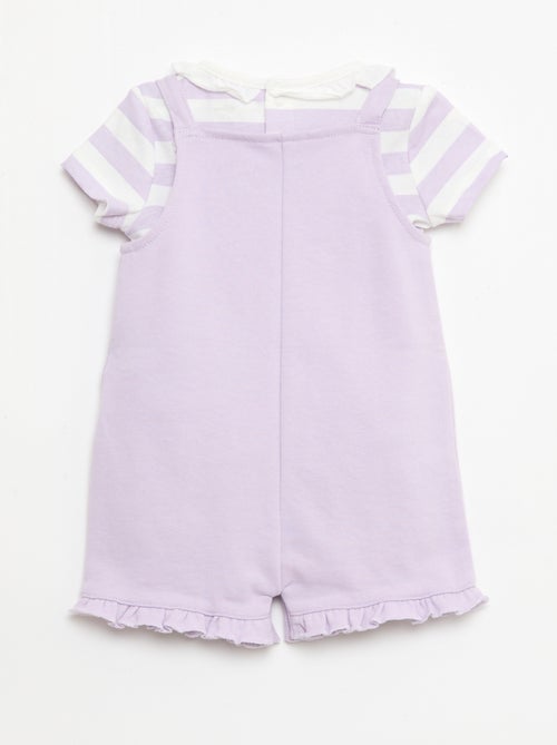 2-delige Disney-set - T-shirt + korte jumpsuit - Kiabi