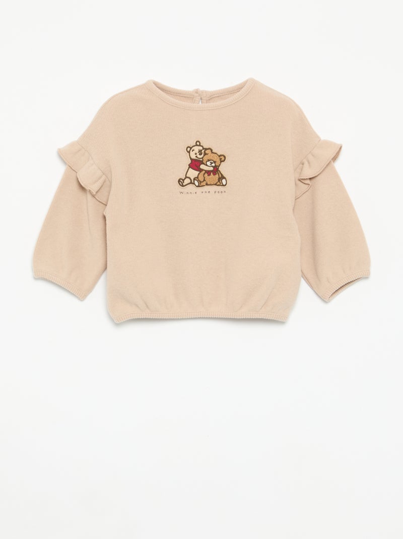 2-delige Disney-set: sweater met ruches en legging Biege - Kiabi