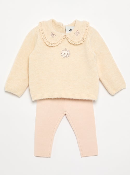 2-delige 'Disney'-set van gebreide stof - trui + legging - Kiabi