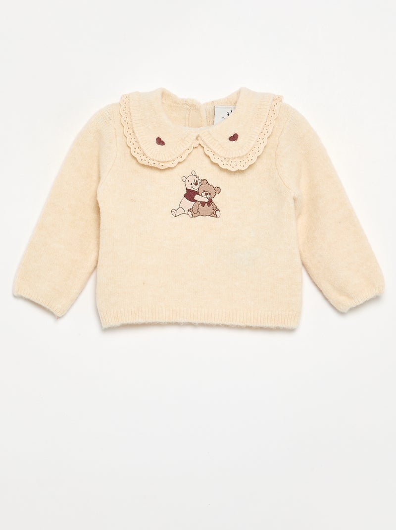 2-delige 'Disney' set van gebreide stof - Trui + legging Wit - Kiabi