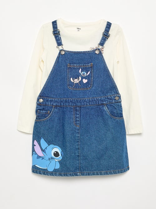 2-delige 'Disney' Stitch' set - tuinjurk + T-shirt met lange mouwen - Kiabi 2-delige 'Disney' Stitch' set - tuinjurk + T-shirt met lange mouwen - Kiabi