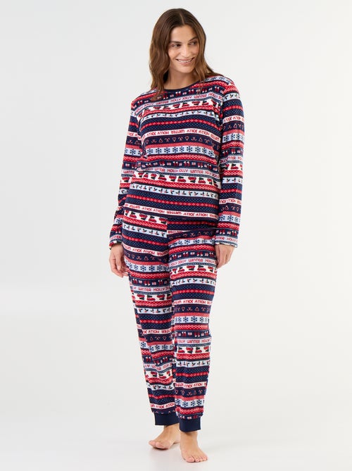 2-delige fleece pyjamaset - Kiabi