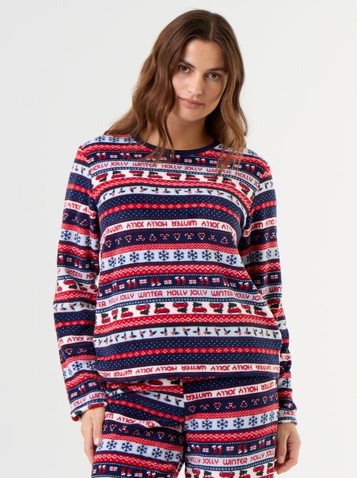 2-delige fleece pyjamaset - Kiabi