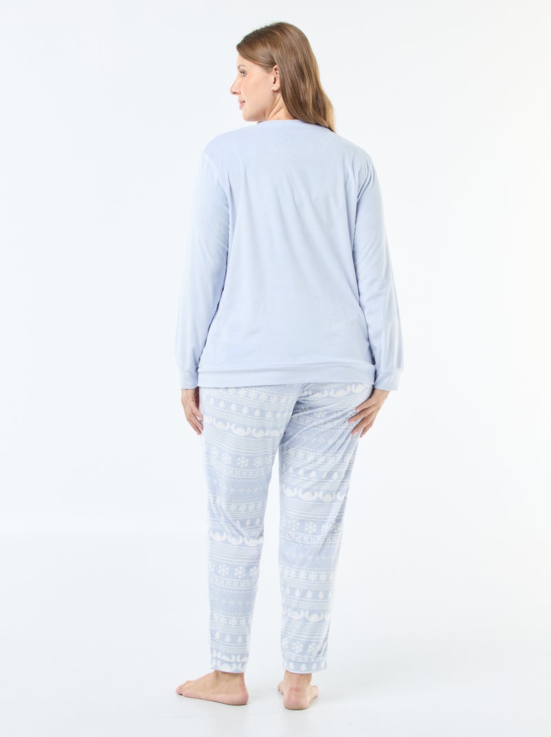 2-delige fleece pyjamaset 'Stitch' 'Disney' Blauw - Kiabi