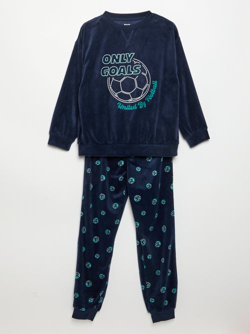 2-delige fleecepyjama - sweatshirt en broek - Kiabi