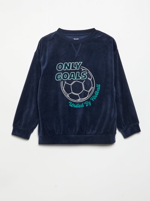 2-delige fleecepyjama - sweatshirt en broek - Kiabi