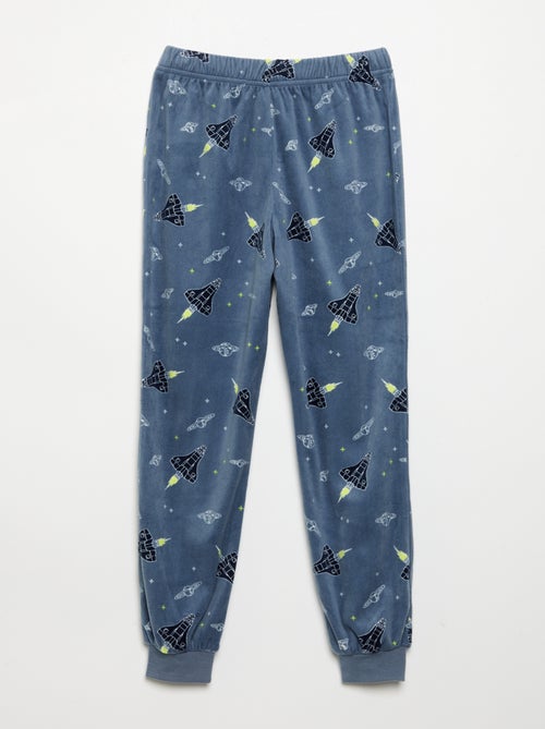 2-delige fleecepyjama - sweatshirt en broek - Kiabi
