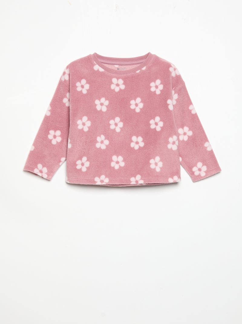 2-delige fleecepyjama Rose - Kiabi
