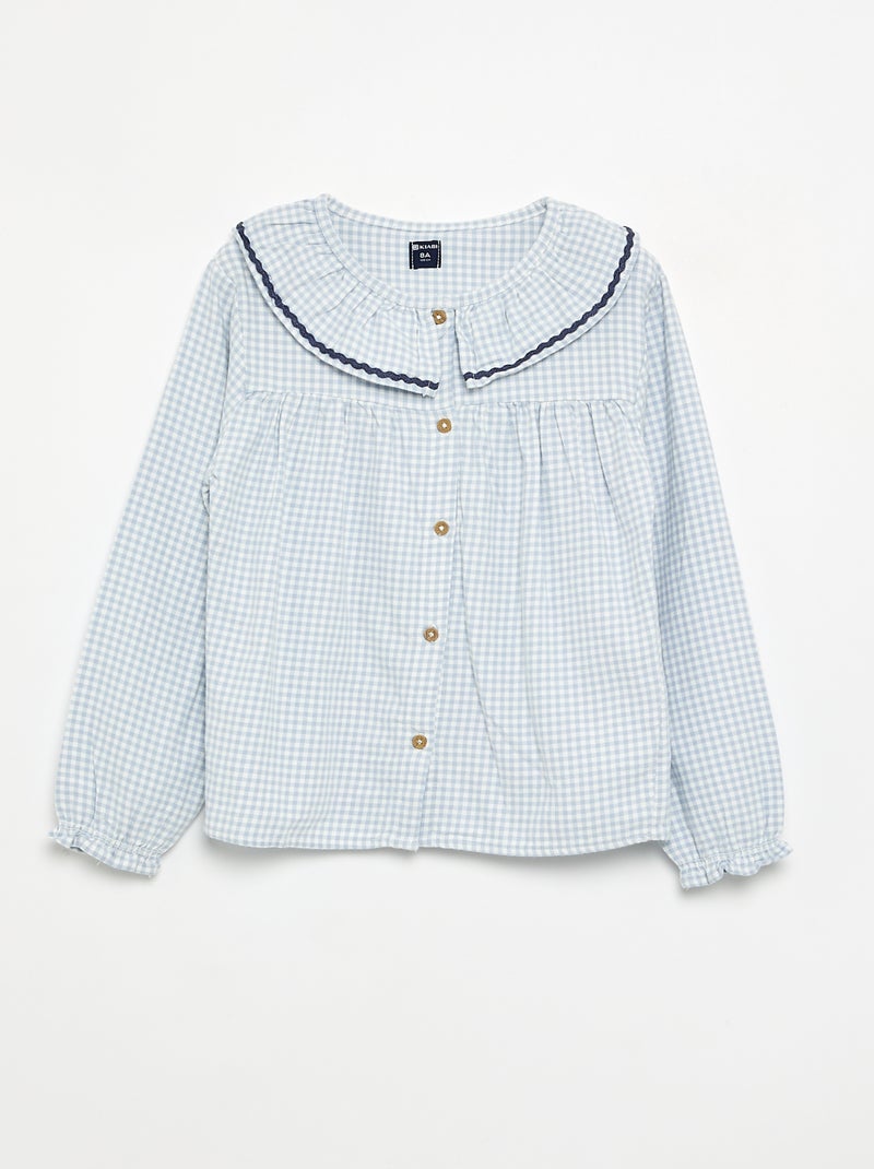 2-delige geruite pyjamaset Blauw - Kiabi