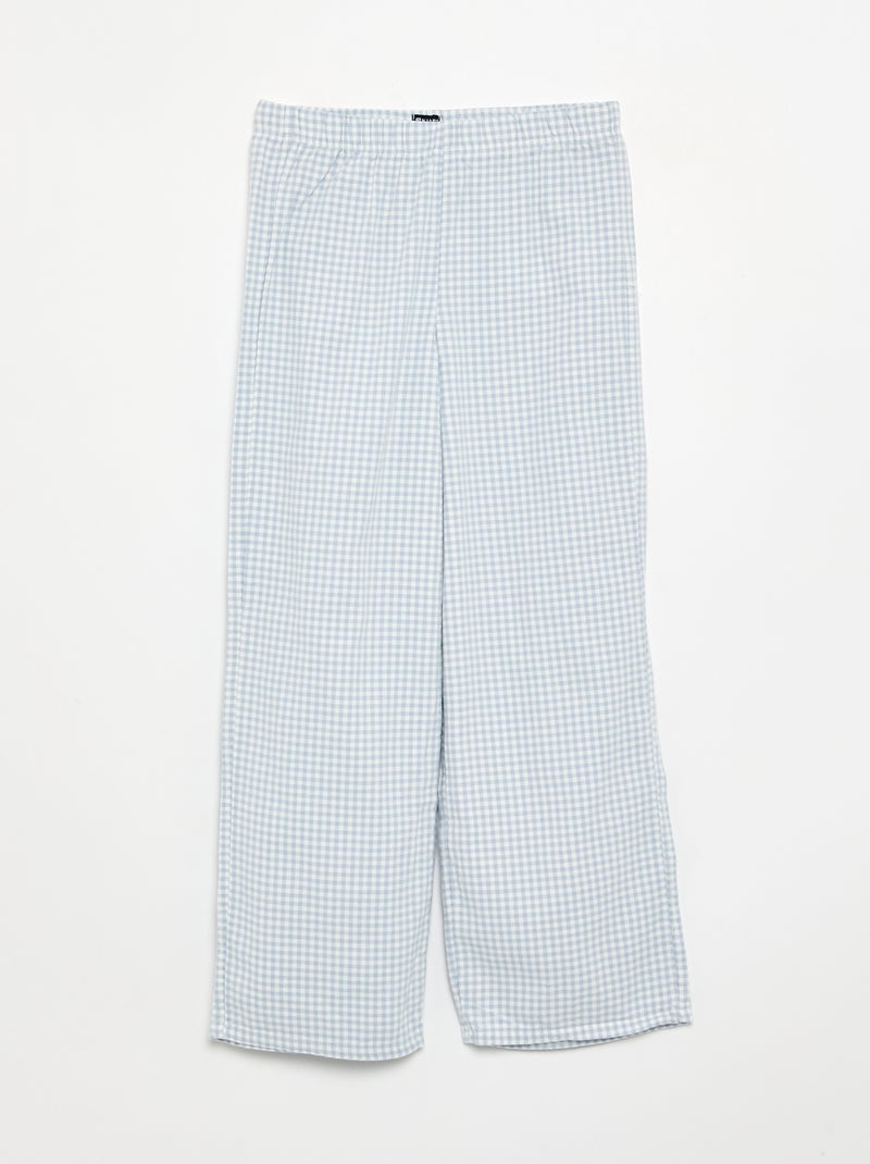 2-delige geruite pyjamaset Blauw - Kiabi