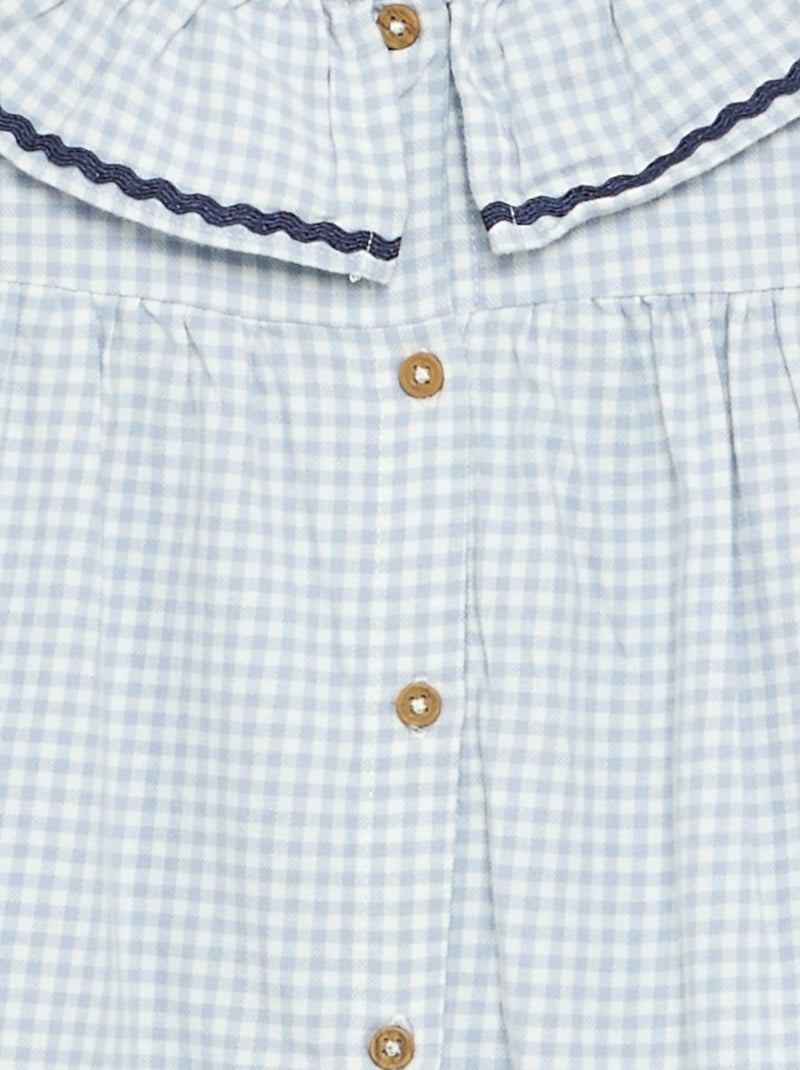 2-delige geruite pyjamaset Blauw - Kiabi
