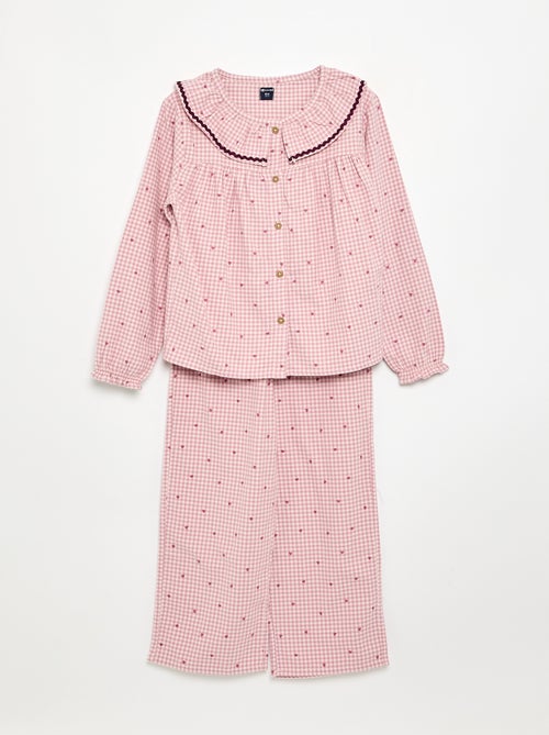 2-delige geruite pyjamaset - Kiabi