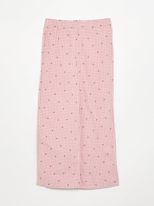 2-delige geruite pyjamaset - Kiabi