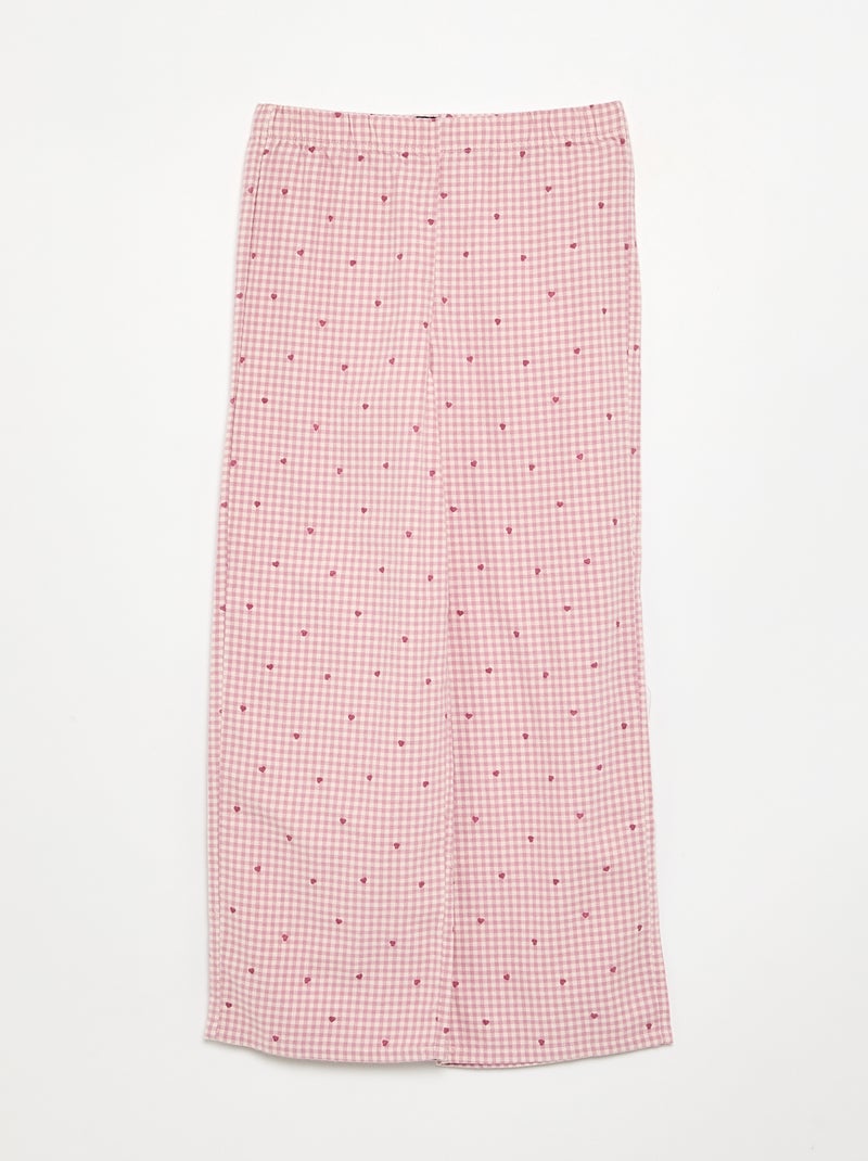 2-delige geruite pyjamaset Rose - Kiabi