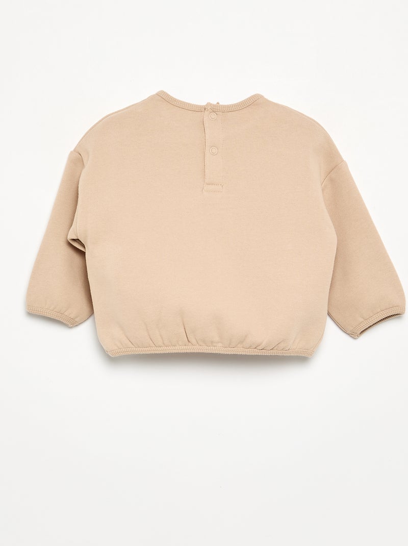 2-delige joggingset - Sweater + broek Biege - Kiabi