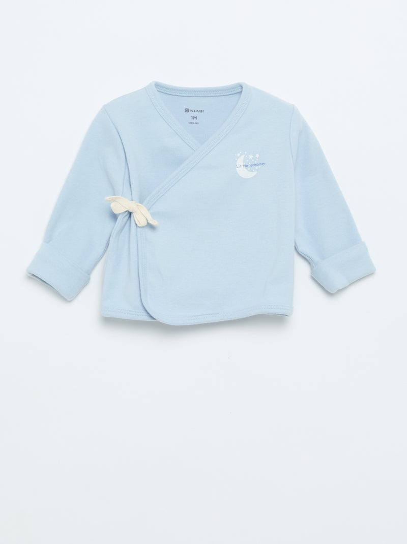 2-delige katoenen pyjamaset Blauw - Kiabi