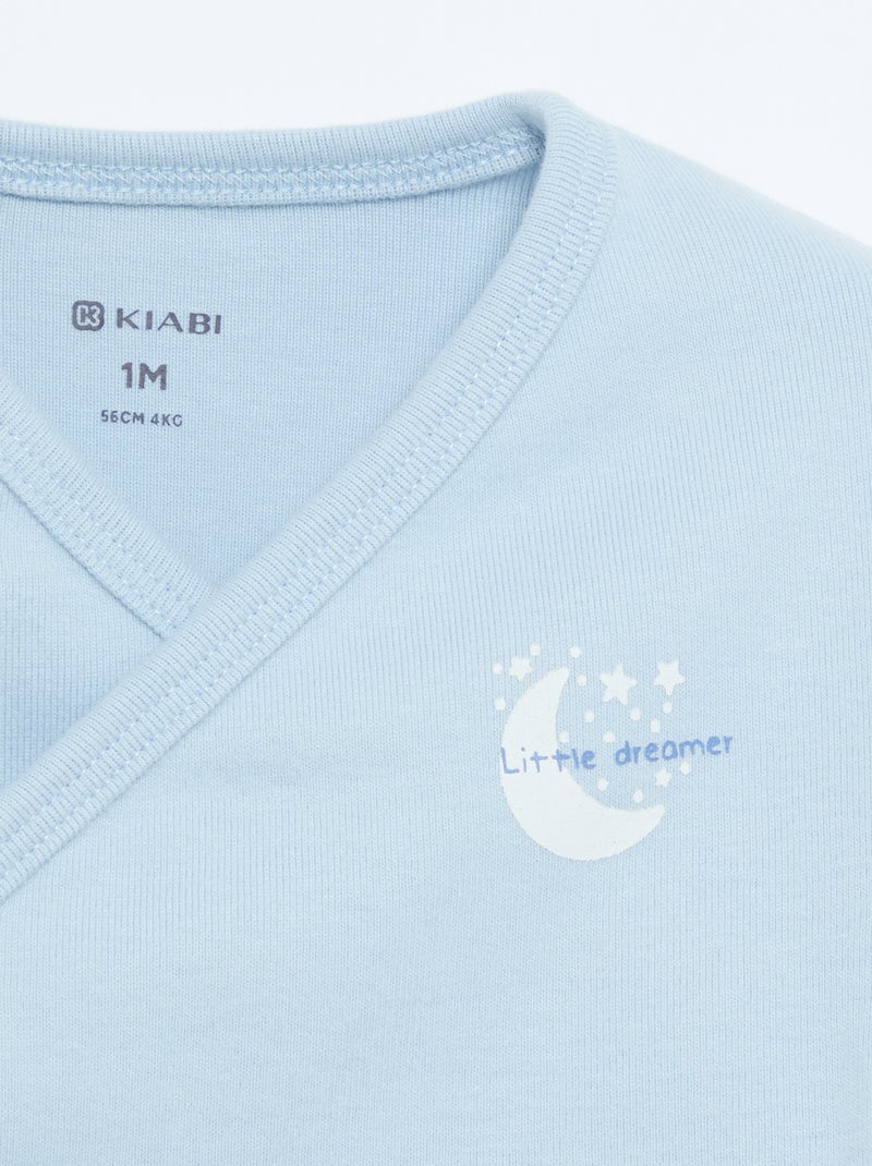 2-delige katoenen pyjamaset Blauw - Kiabi