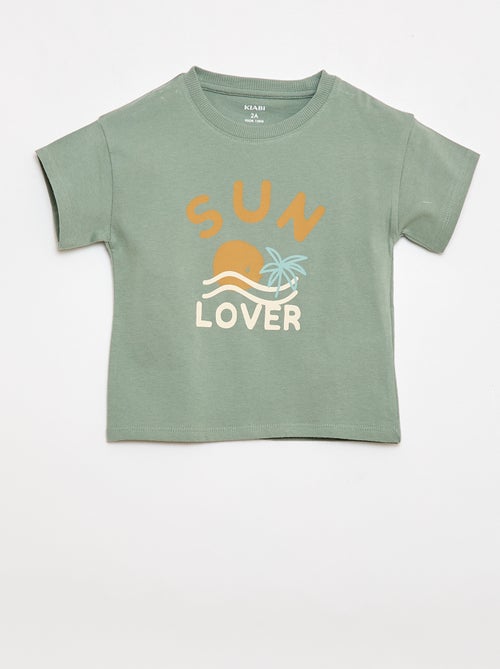 2-delige katoenen set: T-shirt + short - Kiabi