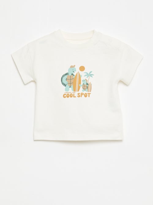 2-delige katoenen set: T-shirt + short - Kiabi