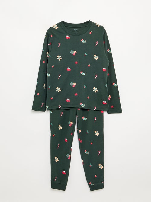 2-delige kerstpyjama - T-shirt met lange mouwen + broek - Kiabi 2-delige kerstpyjama - T-shirt met lange mouwen + broek - Kiabi