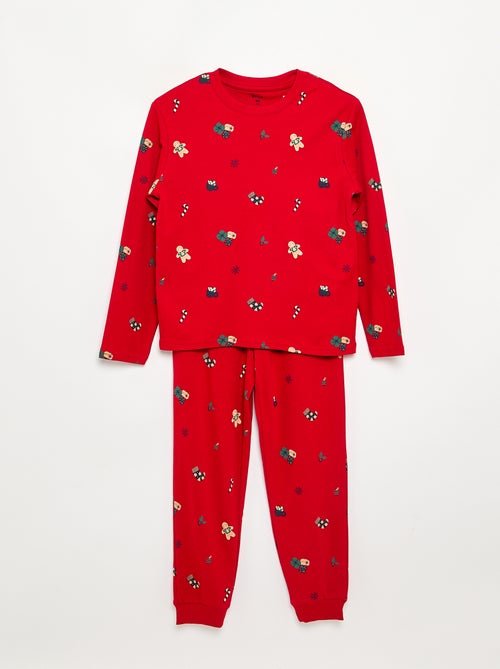 2-delige kerstpyjama - T-shirt met lange mouwen + broek - Kiabi 2-delige kerstpyjama - T-shirt met lange mouwen + broek - Kiabi