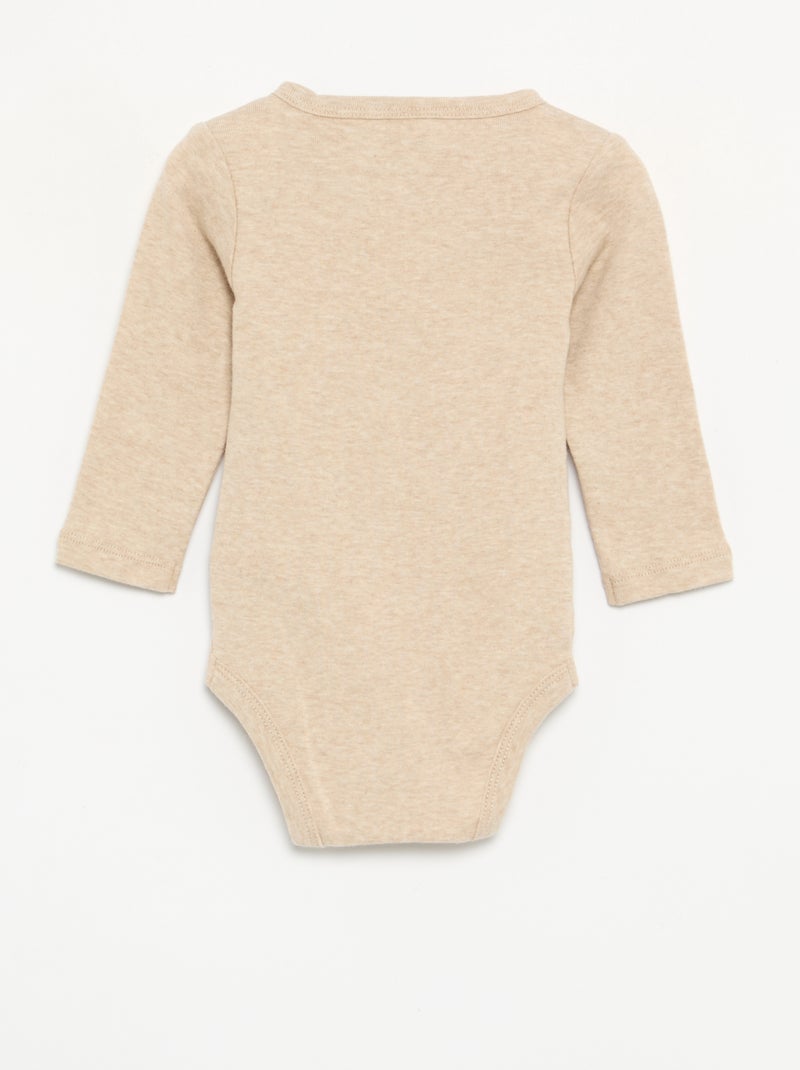 2-delige kerstset - Body met lange mouwen + legging Biege - Kiabi