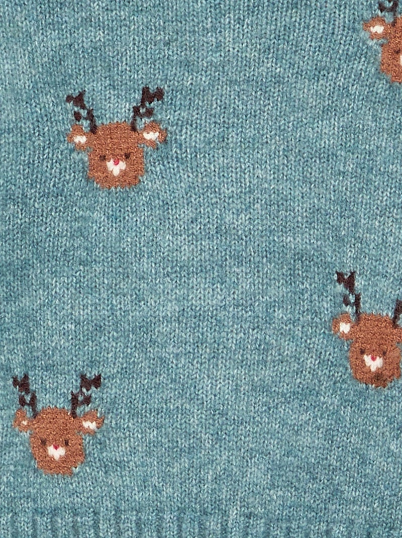 2-delige kerstset met trui + legging Blauw - Kiabi