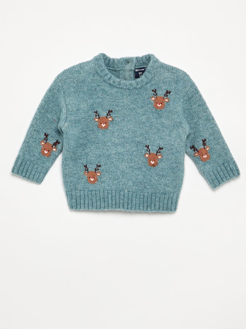 2-delige kerstset met trui + legging Blauw - Kiabi