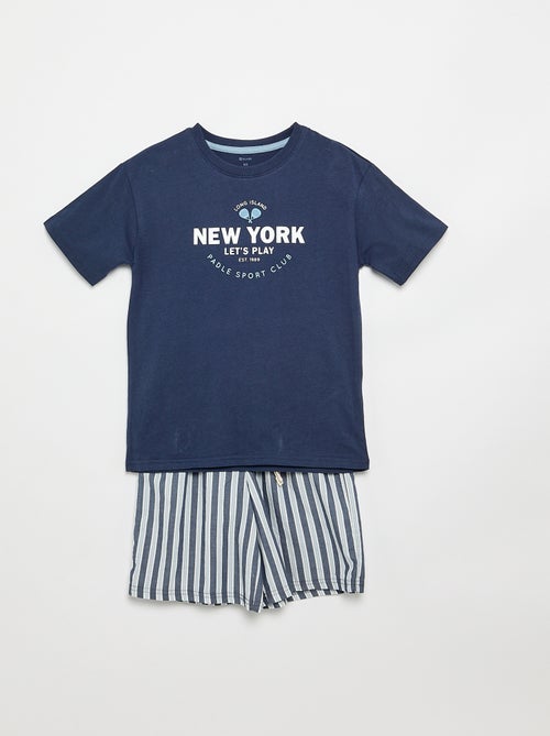 2-delige korte pyjamaset - T-shirt + short - Kiabi