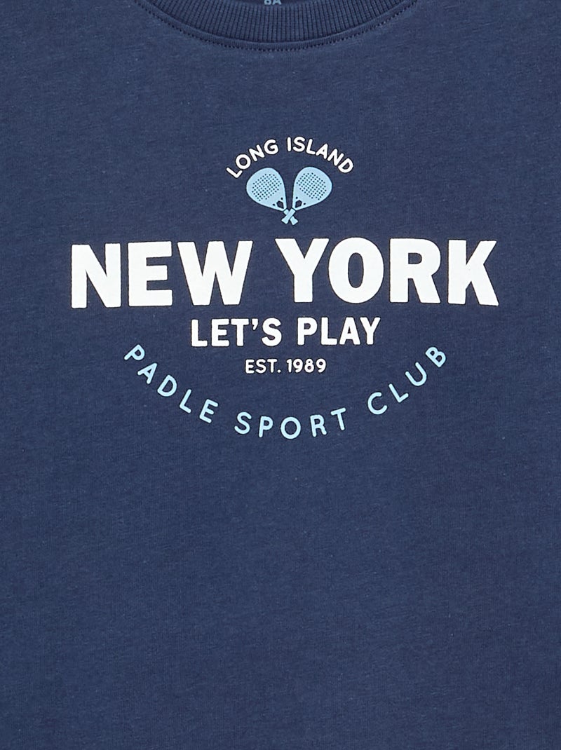 2-delige korte pyjamaset - T-shirt + short Blauw - Kiabi