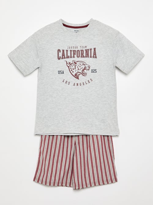2-delige korte pyjamaset - T-shirt + short - Kiabi