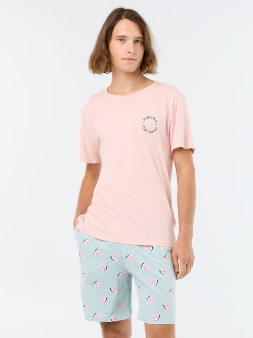 2-delige korte pyjamaset - T-shirt + short - Kiabi 2-delige korte pyjamaset - T-shirt + short - Kiabi