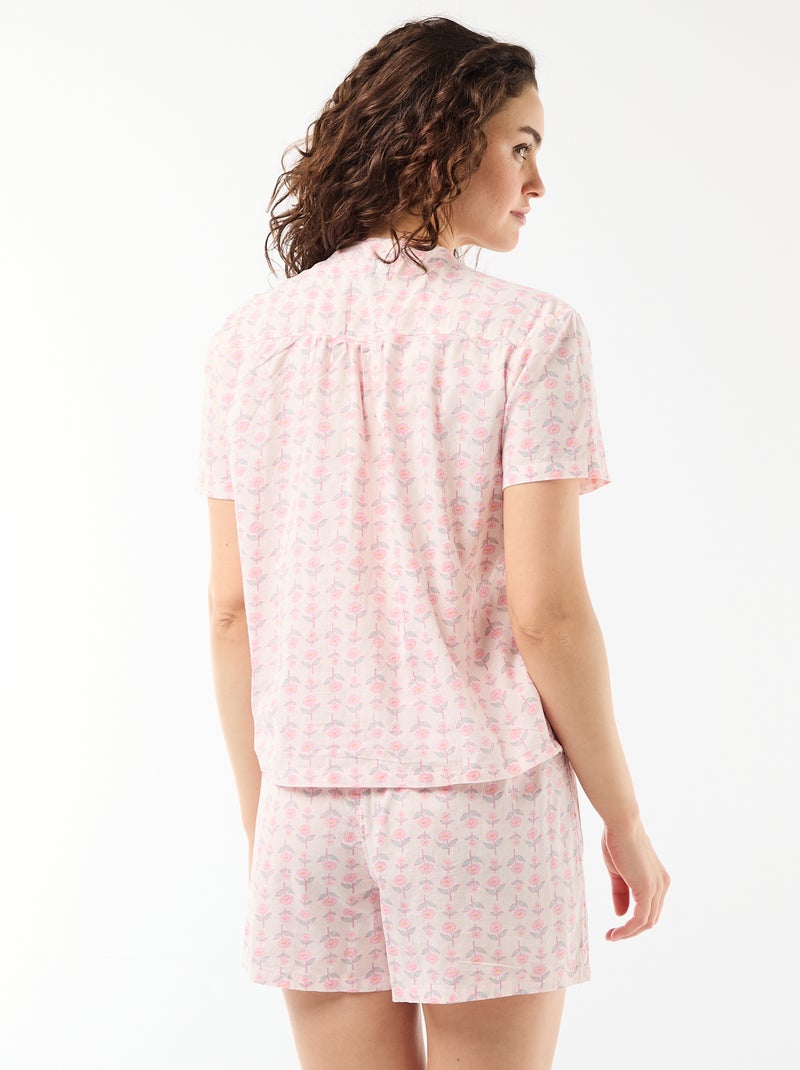 2-delige korte pyjamaset met print Rose - Kiabi