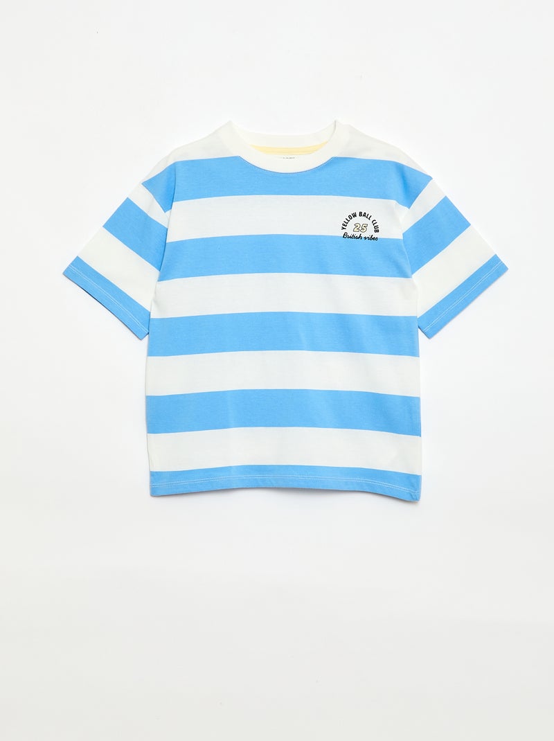 2-delige korte pyjamaset met T-shirt en short Blauw - Kiabi