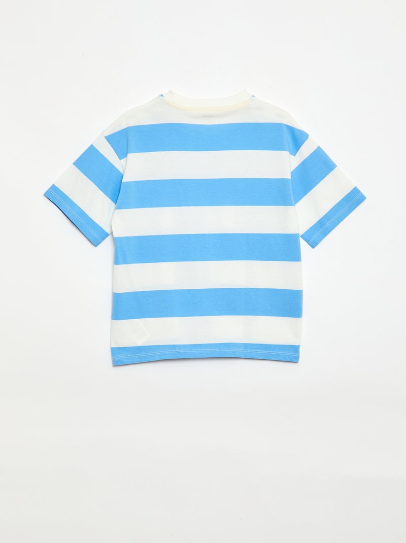 2-delige korte pyjamaset met T-shirt en short Blauw - Kiabi