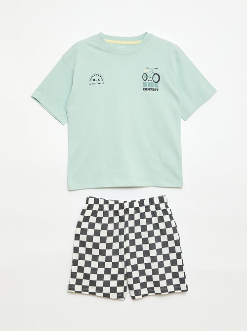 2-delige korte pyjamaset met T-shirt en short - Kiabi