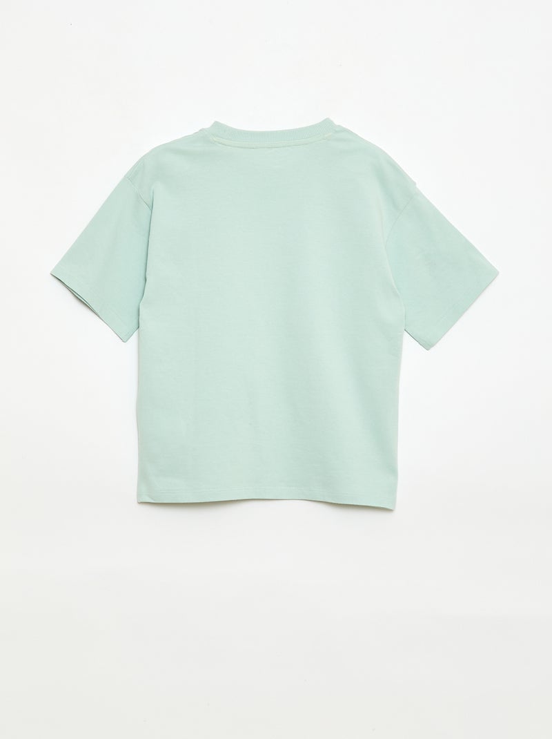 2-delige korte pyjamaset met T-shirt en short Groen - Kiabi