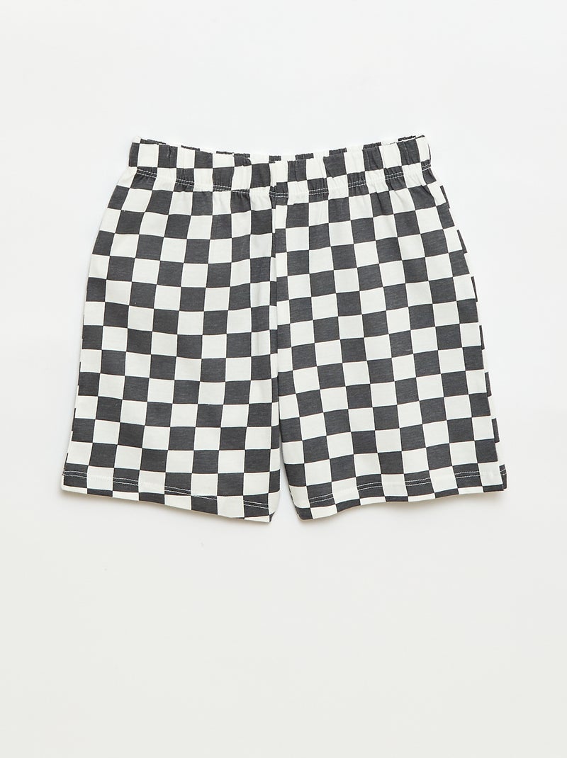 2-delige korte pyjamaset met T-shirt en short Groen - Kiabi