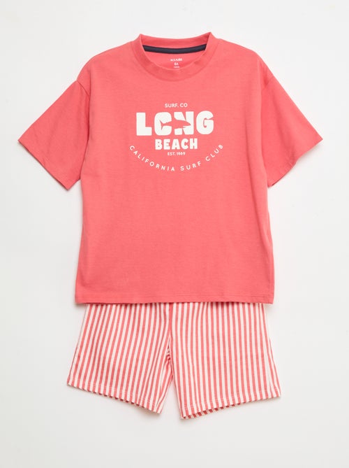 2-delige korte pyjamaset met T-shirt en short - Kiabi