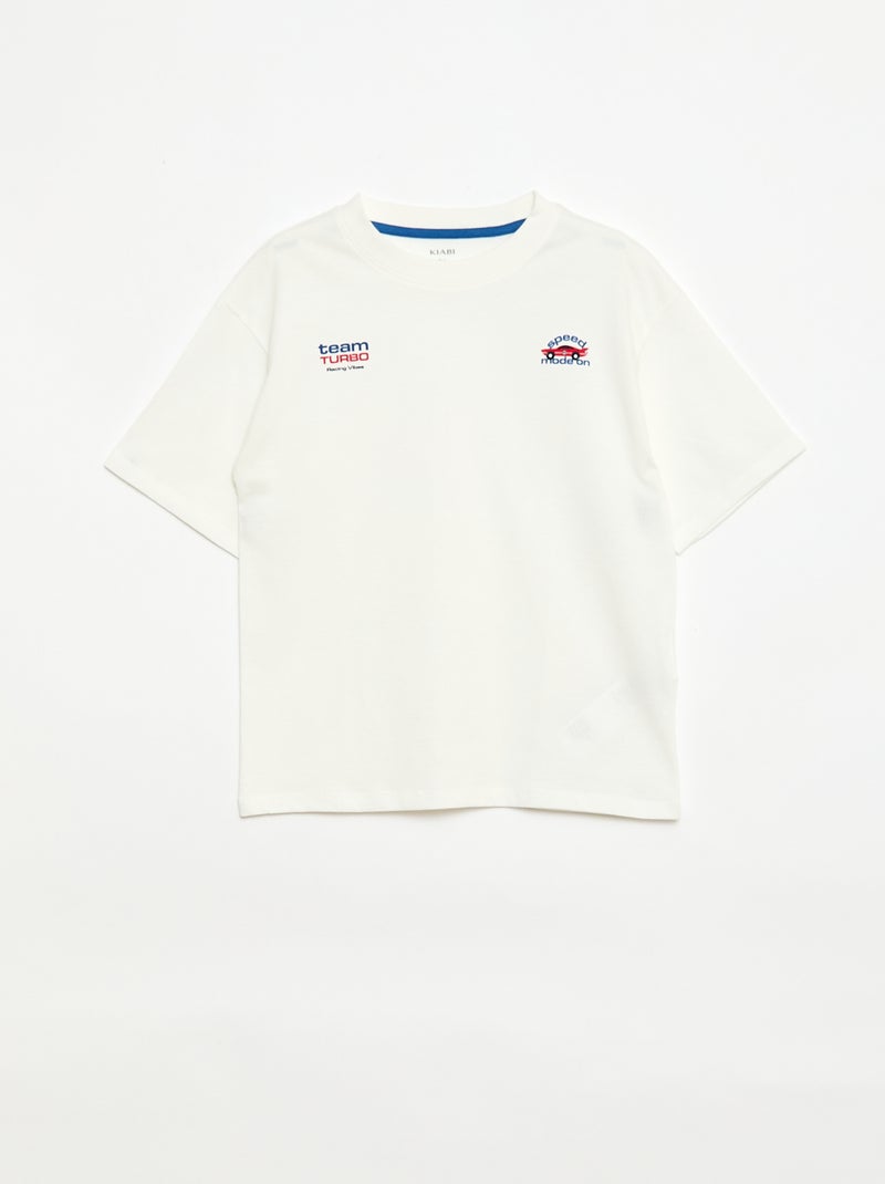2-delige korte pyjamaset met T-shirt en short Wit - Kiabi
