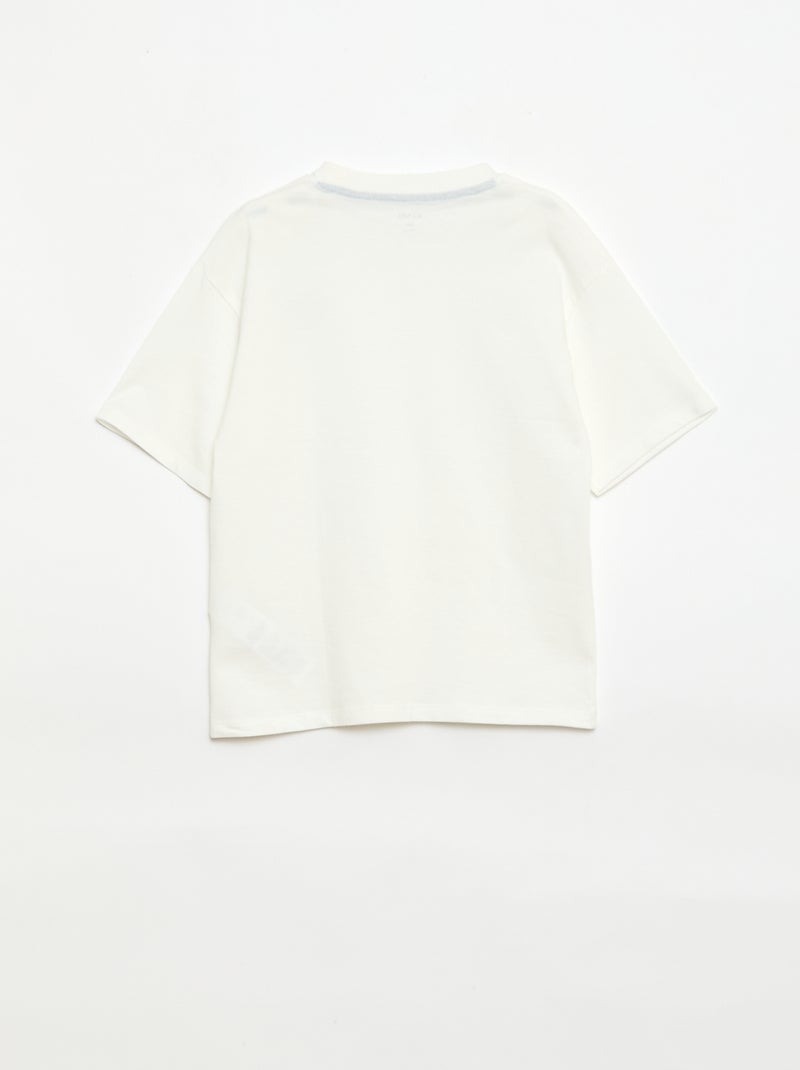 2-delige korte pyjamaset met T-shirt en short Wit - Kiabi