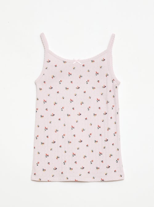 2-delige korte pyjamaset met topje en short met print - Kiabi